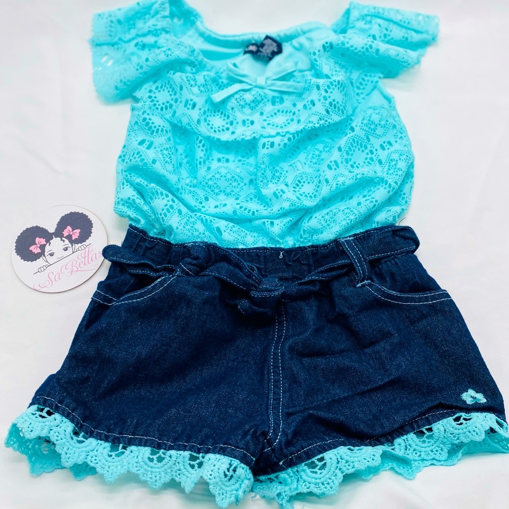 Girls jumper short set